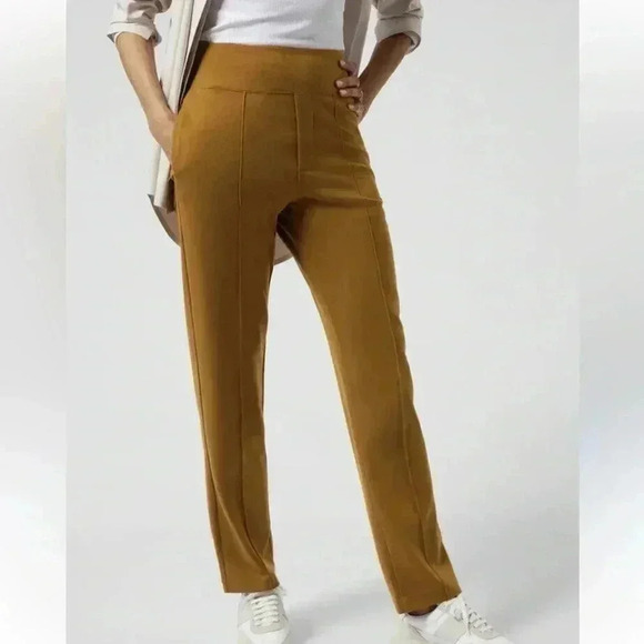Athleta Eastbound Straight Pant Brass Yellow Sz‎ 6 - Picture 1 of 14
